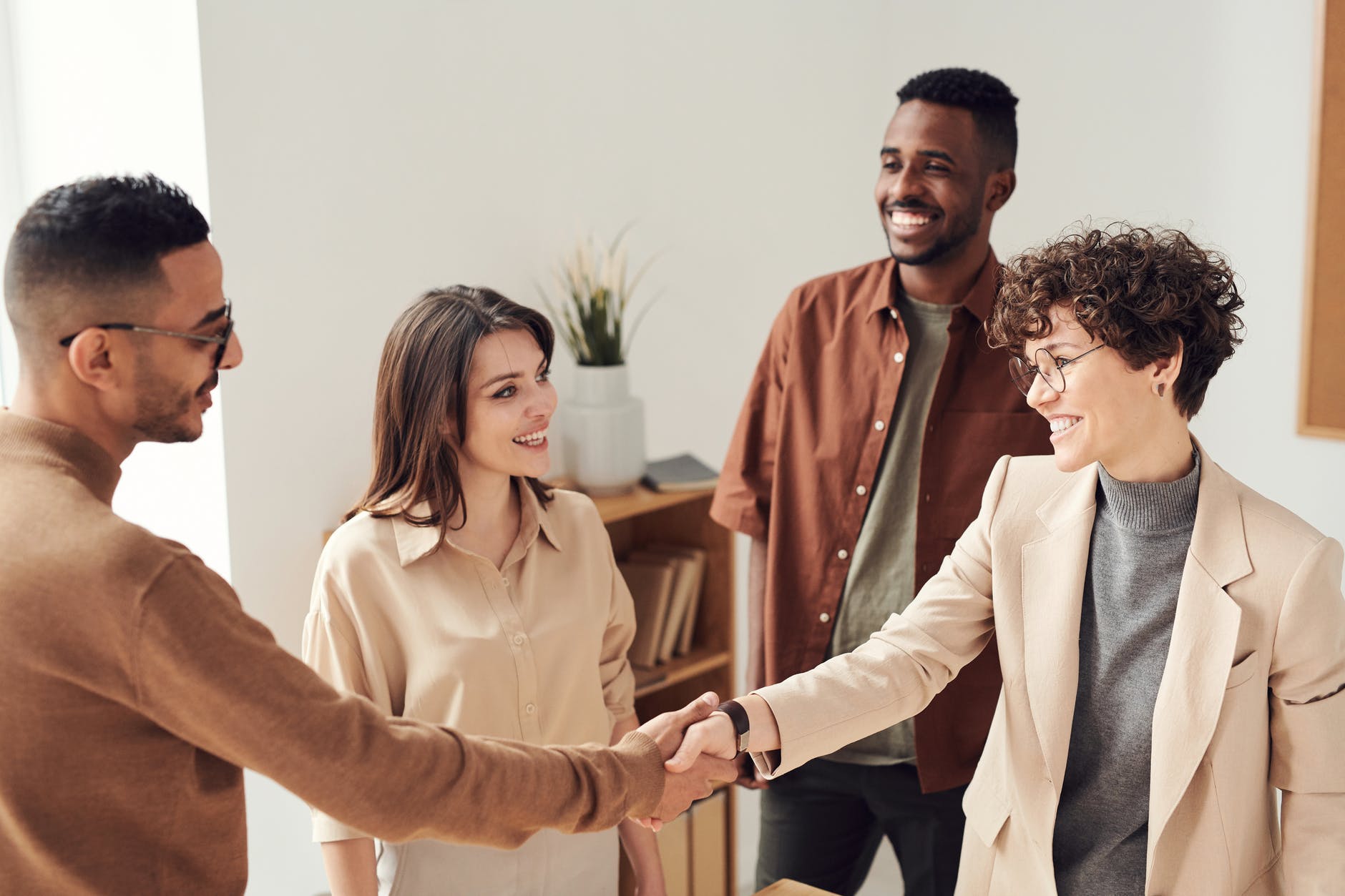 Business partners beginning a new collaboration